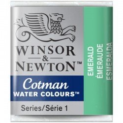 ACUARELA COTMAN W&N 235 VERDE ESMERALDA 1/2 GODET