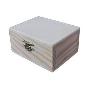 CAJA MADERA CUADRADA C/BROCHE Nº2 13X13X6 CM