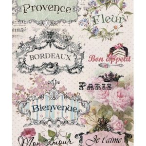 PAPEL ARROZ CADENCE A3 REF. 203 CARTELES ROMANTICOS