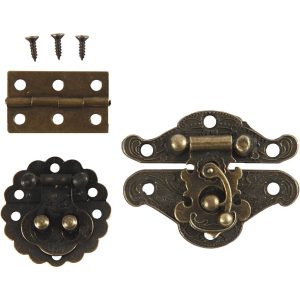 SET CIERRES Y BISAGRAS BRONCE 30-35 MM 6 UDS