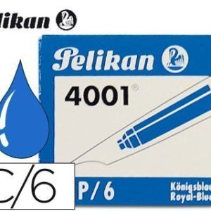 CARTUCHO TINTA PELIKAN TP/6 4001 AZUL REAL