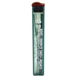 MINAS GRAFITO FABER CASTELL 0,5 MM HB 12 UDS