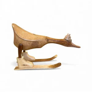 Figura pato madera esquiador grande