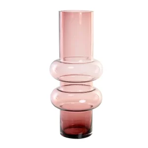 Jarrón cristal rosa