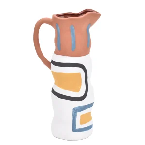 Jarra terracota pintada a mano